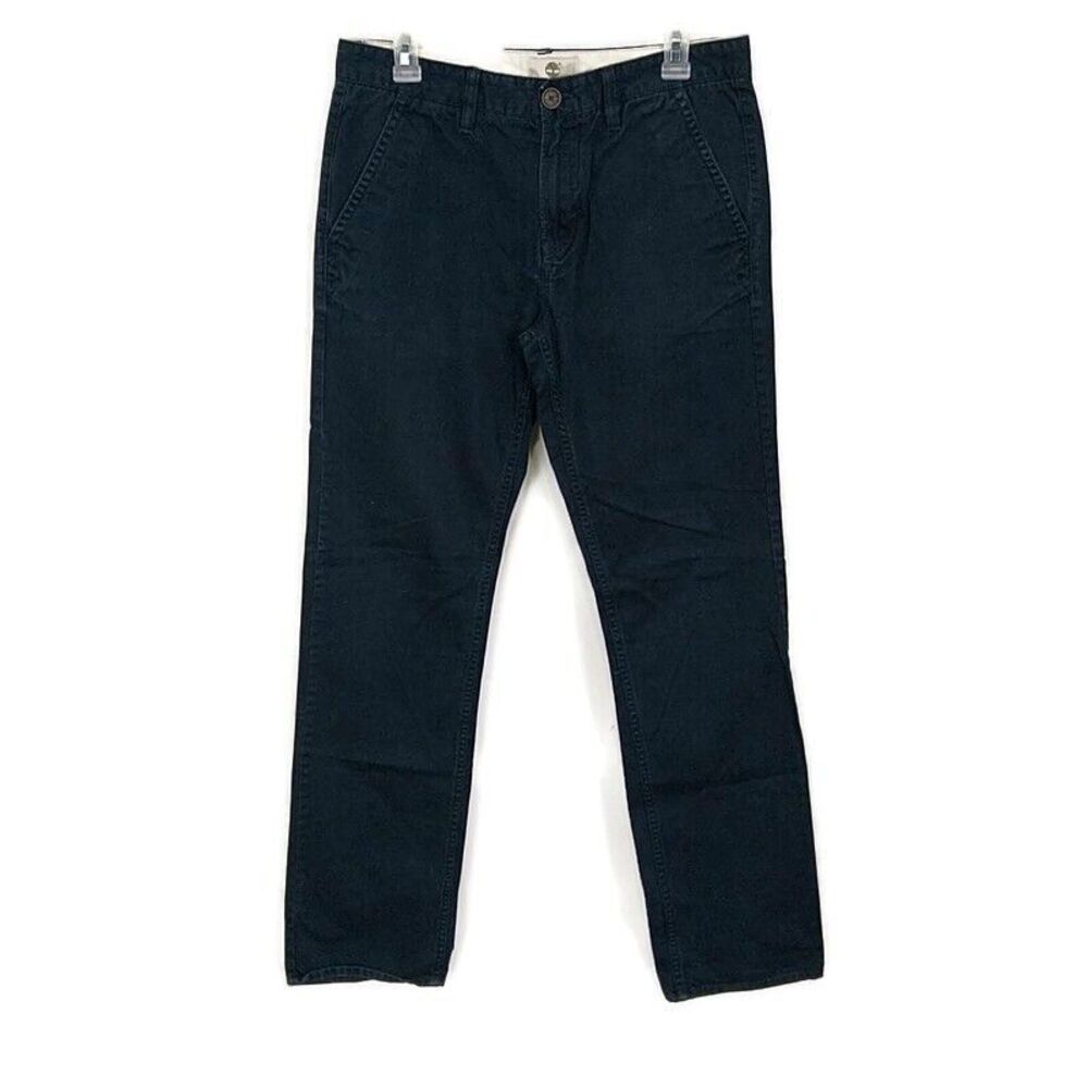 Timberland Mens sz 30 Pants Straight Leg Blue Chino Casual